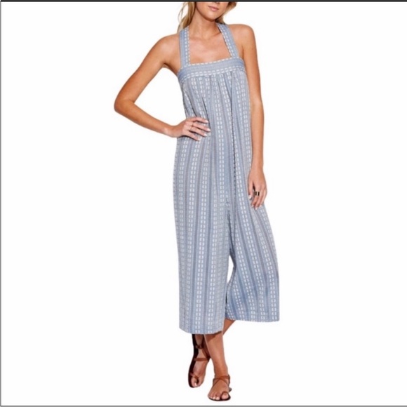Seafolly Splendour Dobby Jumpsuit Denim Chambray Size XS - Picture 1 of 9
